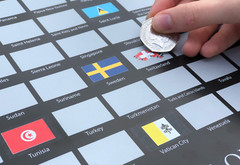 Scratch Off Flags Of The World A2 Size Poster Travel Map Gift – Black Landscape