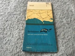 1970s Old Vintage Bartholomew’s Half-inch Contoured Map Sheet 4 Devon