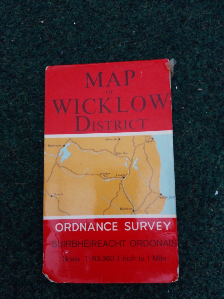 Map of Wicklow District Ordnance Survey Map In Acceptable Condition #56