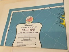 Vintage Hammond’s Superior Map Of Europe And The Near East Fine