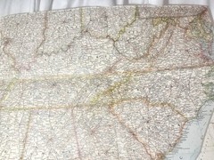 National Geographic Magazine, 19×25 Paper Map, South Eastern United States,1958*