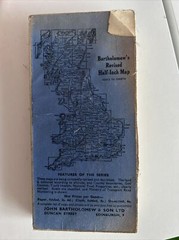 Vintage Bartholomew’s Half Inch Paper Map, Sheet 7, North Somerset
