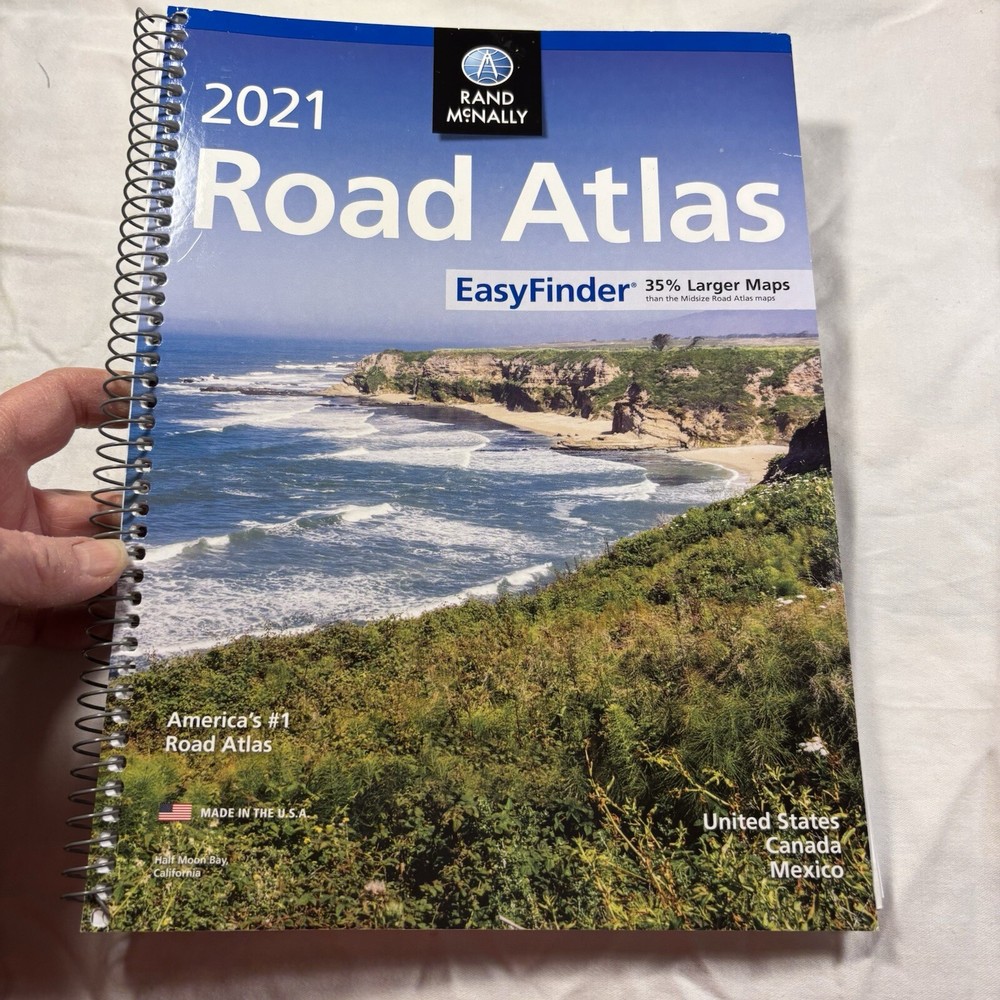 2021 Easyfinder Midsize Road Atlas (Rand McNally Road Atlas 11″ x 8″ Nice Map