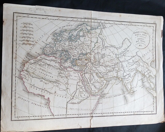 Carte ORBIS ANTIQUI MAPPA NOVA a F Delamarche 1833