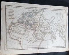 Carte ORBIS ANTIQUI MAPPA NOVA a F Delamarche 1833