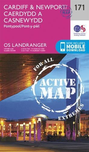 Cardiff & Newport, Pontypool (Map) OS Landranger Active Map
