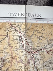 Bartholomew’s Map Tweeddale Berwick Vintage 60s 1961 Paper ½” Free Post UK