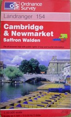 Landranger 154. Cambridge & Newmarket. OS 1:50,000 Map. Ordnance Survey. Vintage