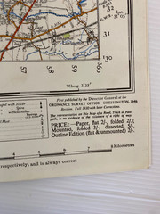 Vintage One Inch Ordnance Survey Map Sheet 165 Weston-Super-Mare, 1946 Paper