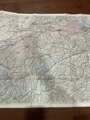 Carte Routiere De La Suisse Map fold out map vintage