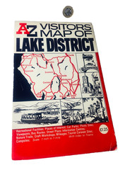 Map Visitors Map Lake District A to Z AZ Vintage ra