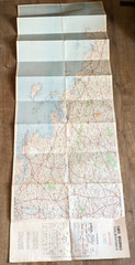 Brittany, Shell vintage tourist map in French