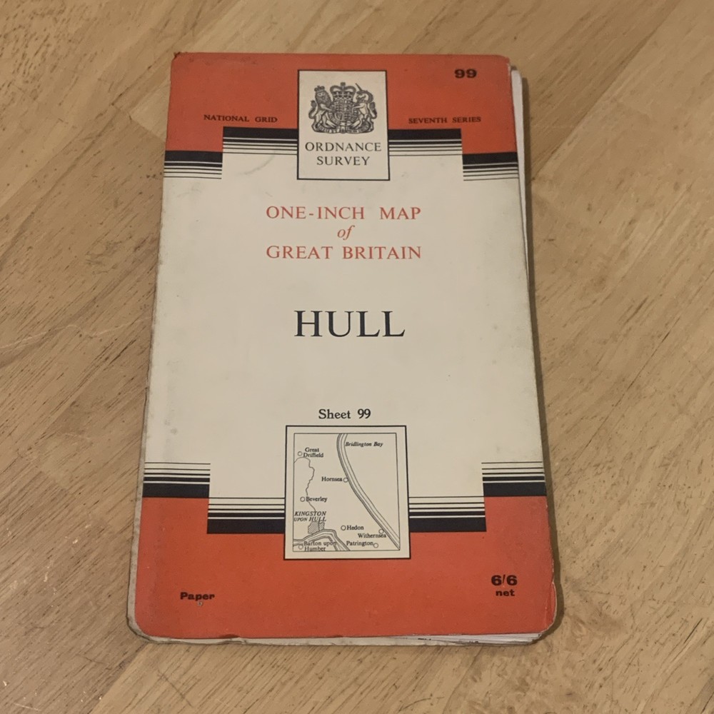 Ordnance Survey One Inch Map Sheet 99 Hull OS