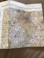 MIDLANDS 1946 Ordnance Survey Paper Sheet 8 Quarter Inch Map Fourth Edition