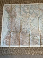 CANADA Vintage 1936 Wall Map NATIONAL GEOGRAPHIC Pre-WWII Original Color