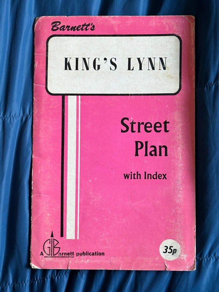 Vintage Barnett’s King’s Lynn Area Street Plan with Index, 1970’s