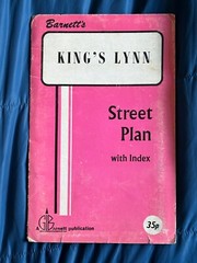 Vintage Barnett’s King’s Lynn Area Street Plan with Index, 1970’s