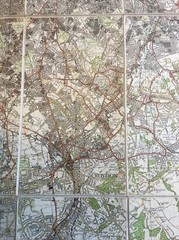 1935 Ordnance Survey One Inch Fifth Edition Cloth Map 115 S.E London & Dartford