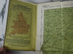 Vintage Batholomew’s Lincoln Fens Map c1920 Half Inch Sheet 14 old Grantham