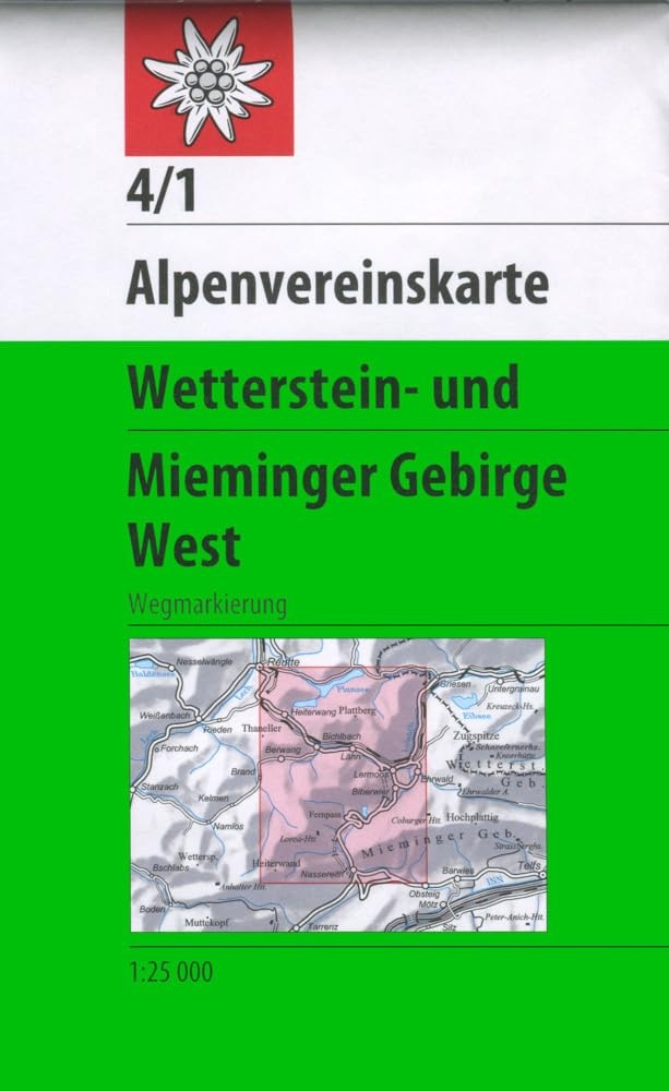 Wetterstein- und Mieminger Gebirge West (Map) Alpenvereinskarte (UK IMPORT)