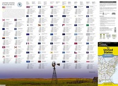 National Geographic United States Map (folded with flags and facts)…