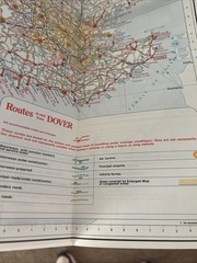 1986 AA route Planner To & From Dover Great Britain/scotland 16 Miles To 1”