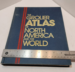 1984 Hardcover Grolier Atlas Of North America And The World