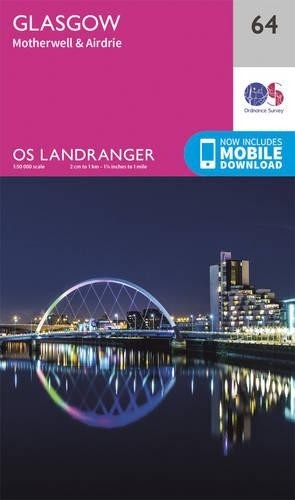 Glasgow, Motherwell & Airdrie (Map) OS Landranger Map