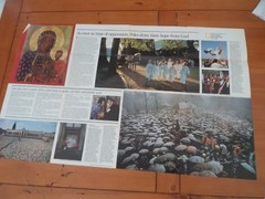 vintage map.info sheet. Poland 1982 dbl.sided, Faith and the Pope John Paul II .