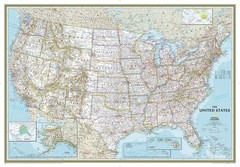 National Geographic United States Wall Map – Classic (Enlarged: 69.25 x 48…