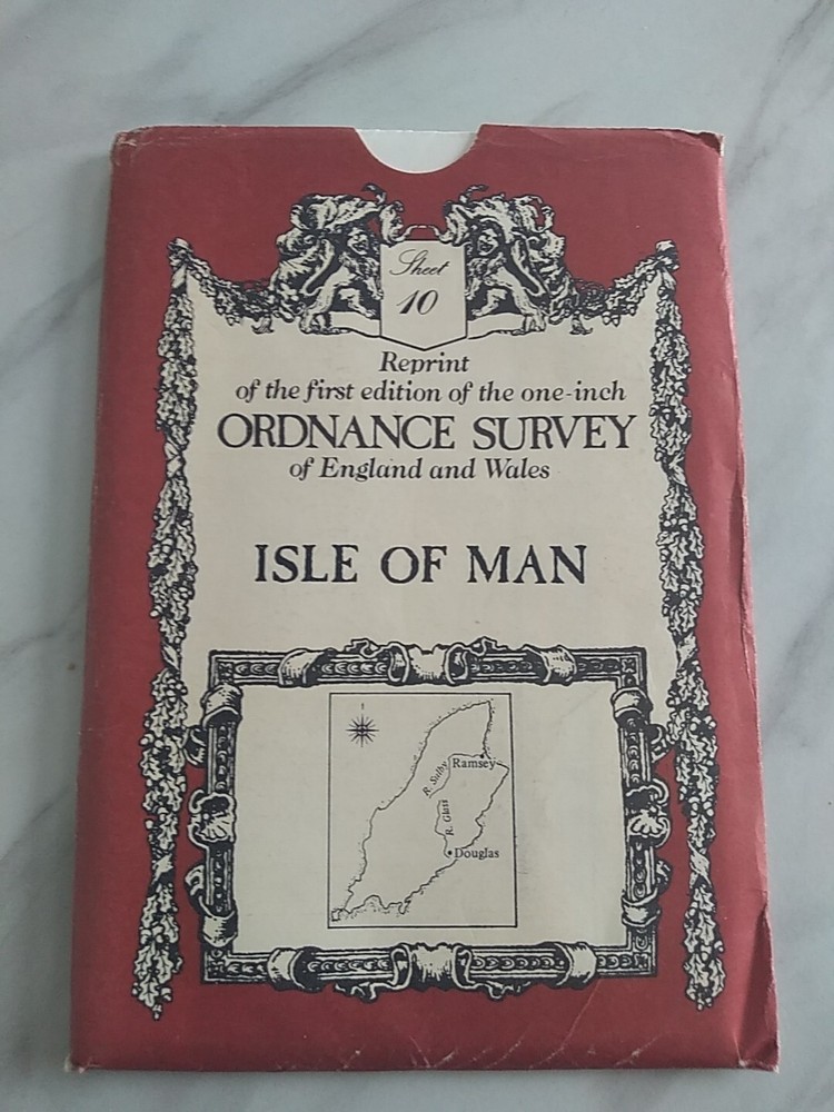 rare reprint of the first edition of one inch ordiance survey of Isle of man
