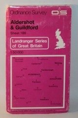 Ordnance Survey Landranger Map – Aldershot & Guildford – Sheet 186 – 1982