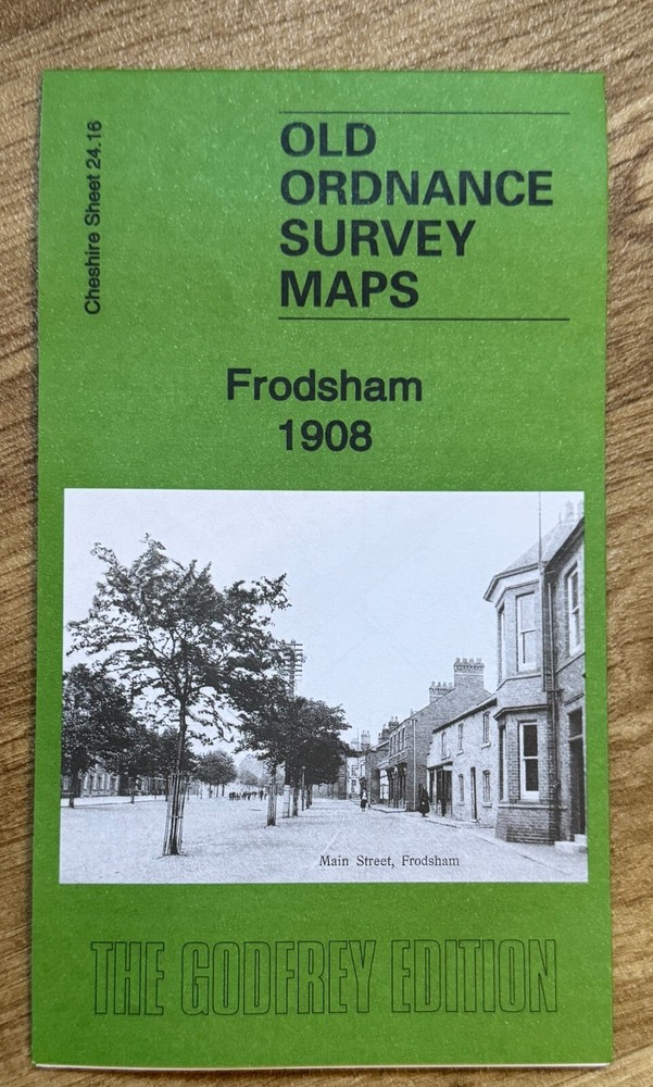 Godfrey Edition Old Ordnance Survey MAP of FRODSHAM 1908 Cheshire Sheet 24.16