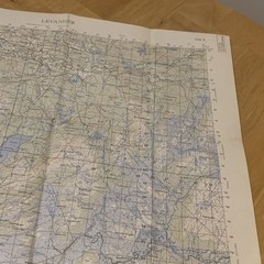 Vintage Norway Topographic Map Levanger 1972 1:50,000 Topografisk Kart M711