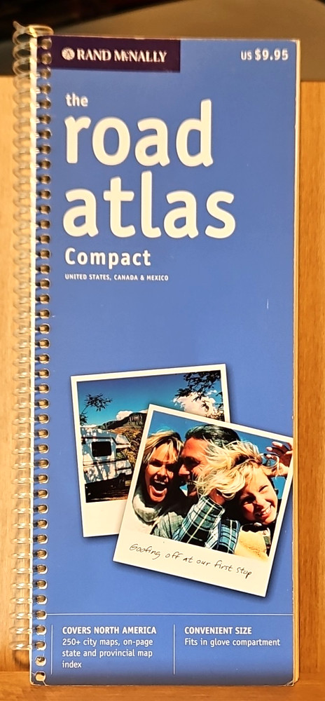 Rand McNally the road atlas Compact U.S. CA Mexico 2000 Spiralbound VG