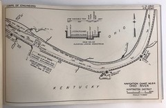 1962 U.S Army Corps Ohio River Navigation Charts Powhatan Point OH Foster KY