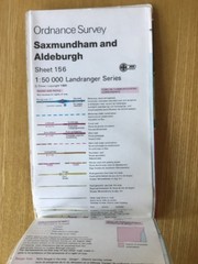 1988 Ordnance Survey Landranger Map 156 Saxmundham & Aldeburgh (incl Halesworth