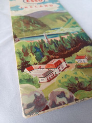 Vintage ESSO Road Map Ireland No. 8 Fold Out Paper 1960s Scale 8 Miles = 1 Inch