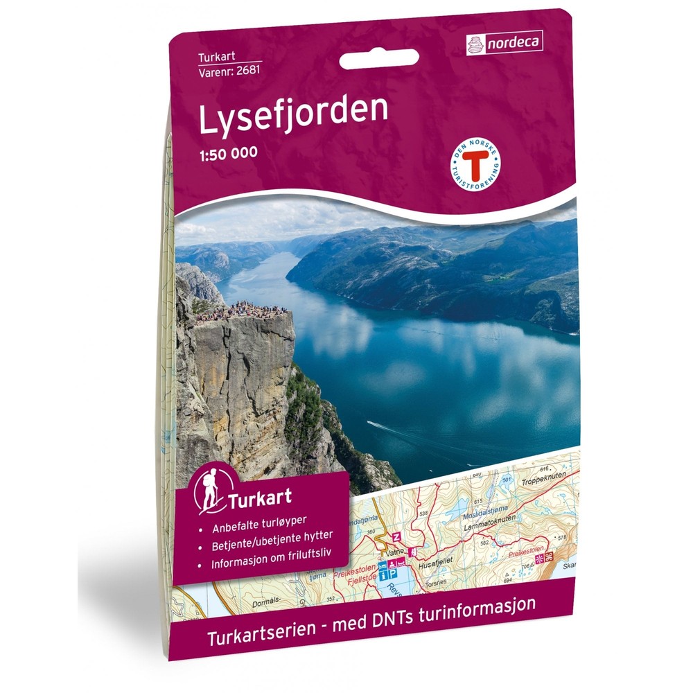 Lysefjorden – Nordeca Turkart Norway walking hiking map 2681