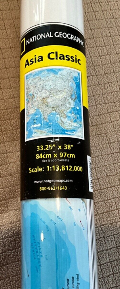 NATIONAL GEOGRAPHIC: ASIA CLASSIC WALL MAP 33.25”x38” 2014