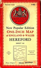 Ordnance Survey Map One Inch New Popular Ed Sheet 142 Hereford