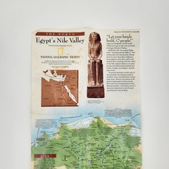 Vintage NAT GEO Egypt’s Nile Valley Map 1995