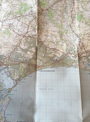 1960 Ordnance Survey One Inch Seventh Series Cloth Map 179 Bournemouth