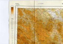 NIS Serbia Yugoslavia topographical map, War Office & Air Ministry 1959 1:500000