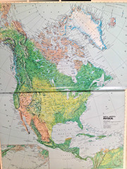 National Geographic Atlas of North America Space Age Portrait of Continent 1985