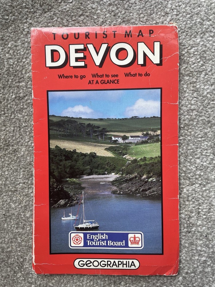 1989 Geographia Tourist map Devon, English Tourist Board