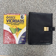 RACV VicRoads Country Street Directory 6th Edition 2004 + RACV Leather Binder