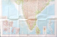 Bartholomew World Travel Map 15: Indian subcontinent • Scale- 1:4,000,000 (1979)