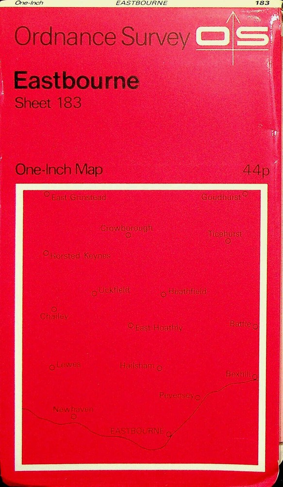 Ordnance Survey One-Inch 7th Series Map – Sheet 183 – Eastbourne