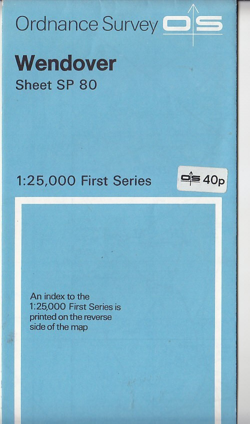 Ordnance Survey – OS 1:25,000 First Series Map Sheet SP 80 Wendover